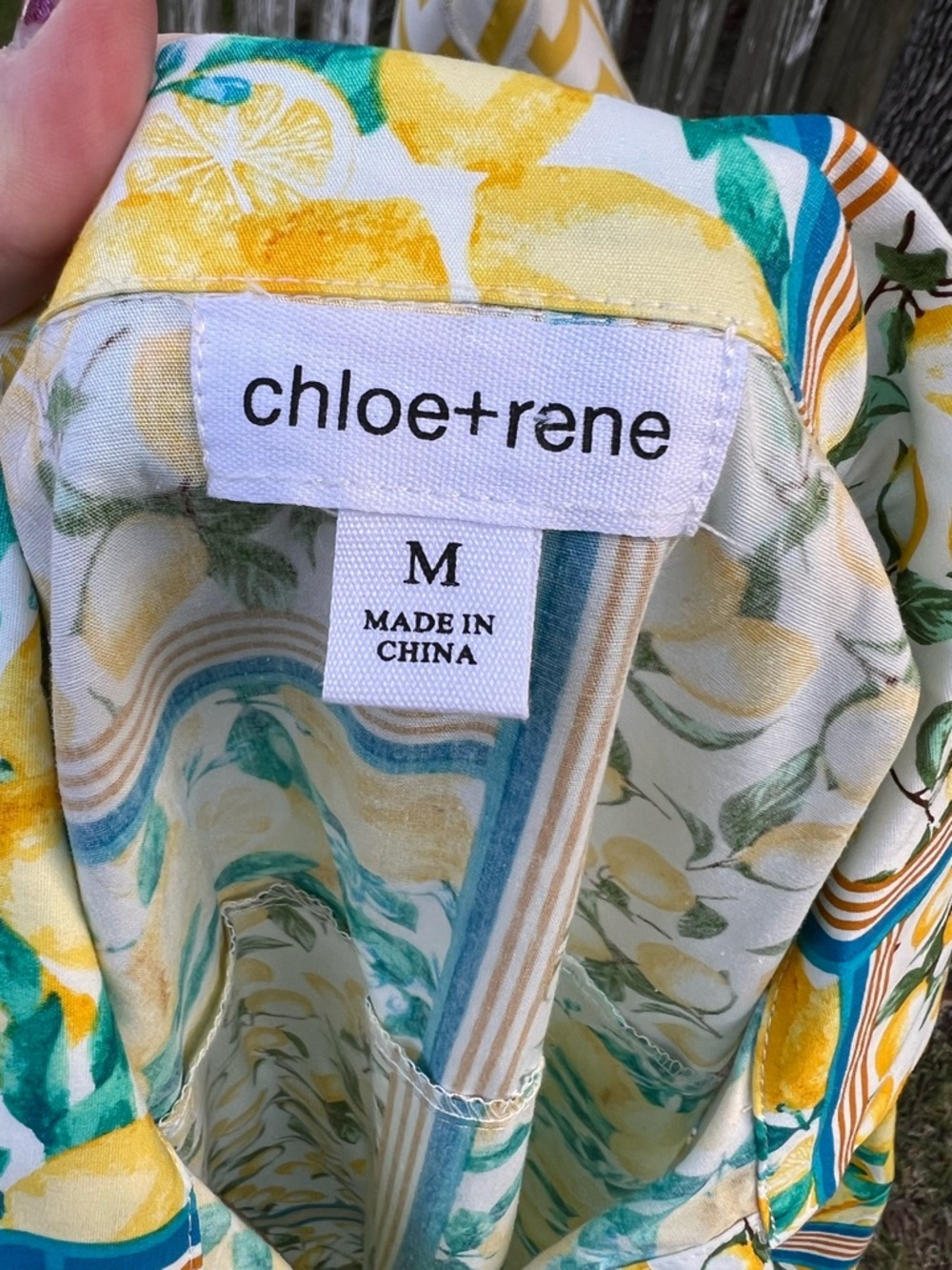 Sleeveless Yellow Lemon-Print Midi Shirt Dress with Tie Waist - Picture 2 of 7